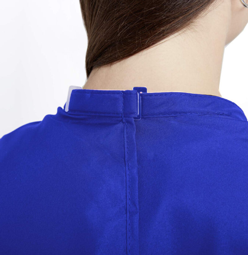 Friseurumhang Hakenverschluss blau
